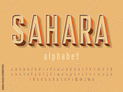 Condensed 3D display alphabet design