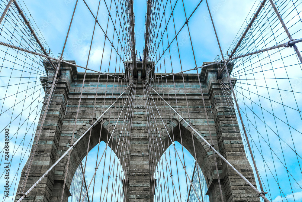 Naklejka premium Most Brookliński w Nowym Jorku, USA