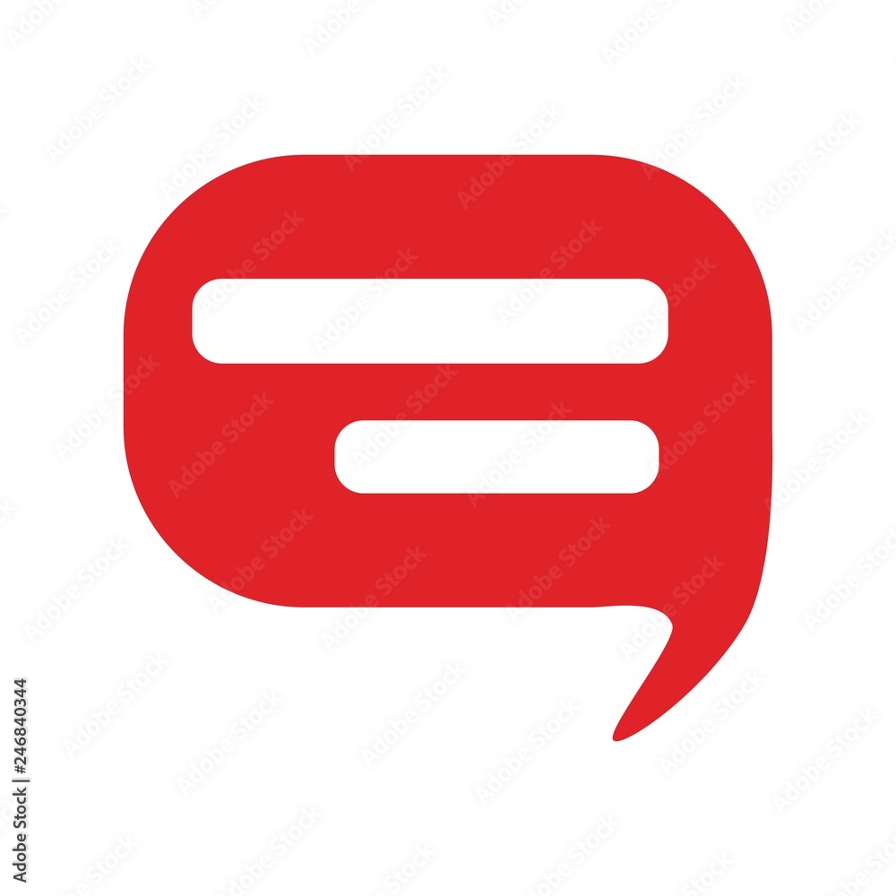 Speech bubble icon. Chat symbol. Flat vector illustration isolated Speech bubble icon. Chat symbol. Flat vector illustration isolated