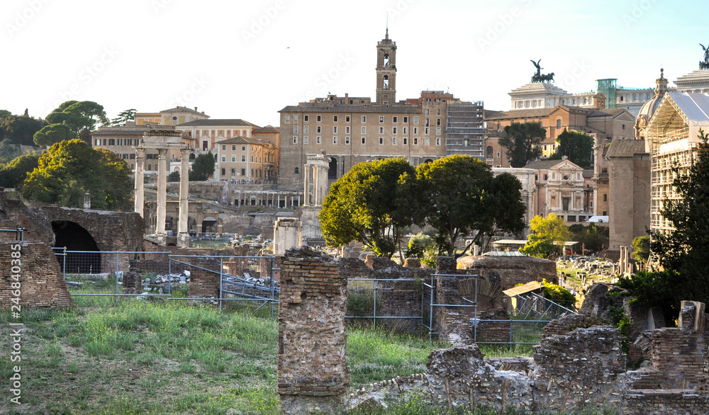ruins and city italy