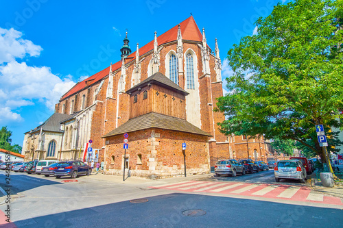 The church in gothic style in Krakow, Poland photo