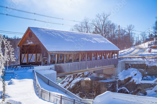 Quechee Covered Bridge Winter