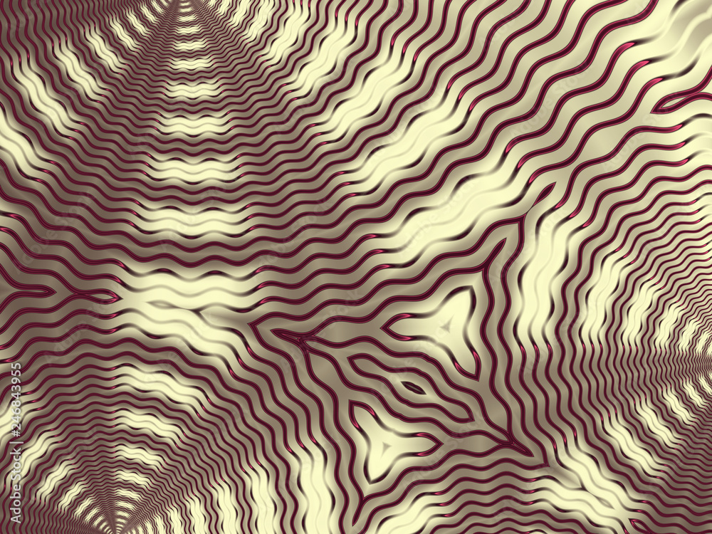 Beautiful optical illusion for art projects, cards, business, posters. 3D illustration, computer-generated fractal