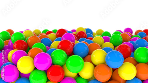 preschool kids indoor park ball pool children fun game 3D ilustration