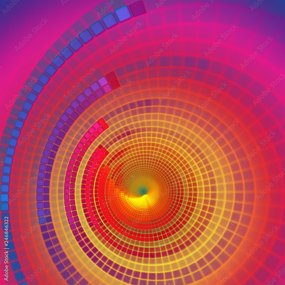 Obraz premium Colorful abstract pattern with square. Beautiful background for art projects, business, template, banners, card