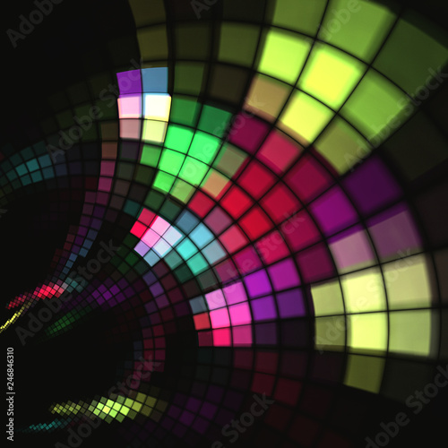 Colorful abstract swirl pixel. Beautiful background for art projects, business, template, banners, card