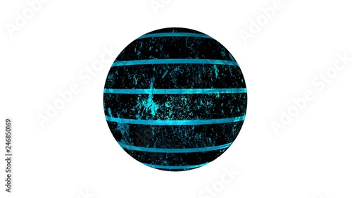 3d rendering of a shpere with structure isolated on a white background