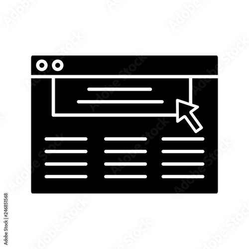 Internet marketing glyph icon