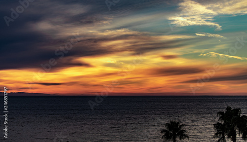 Beautiful Sunset Over The Sea Of Cortez (Gulf Of California) Near Puerto Penasco, Sonora, Mexico