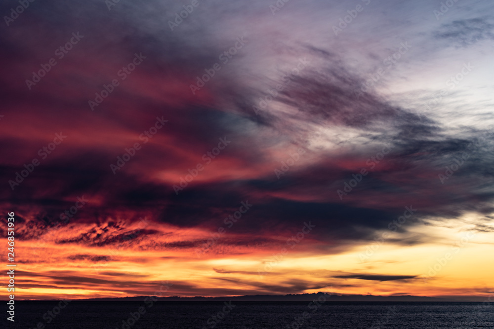 Beautiful Sunset Over The Sea Of Cortez (Gulf Of California) Near Puerto Penasco, Sonora, Mexico Beautiful Sunset Over The Sea Of Cortez (Gulf Of California) Near Puerto Penasco, Sonora, Mexico
