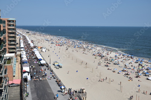 Aerial view of boardwalk festival © Zack F