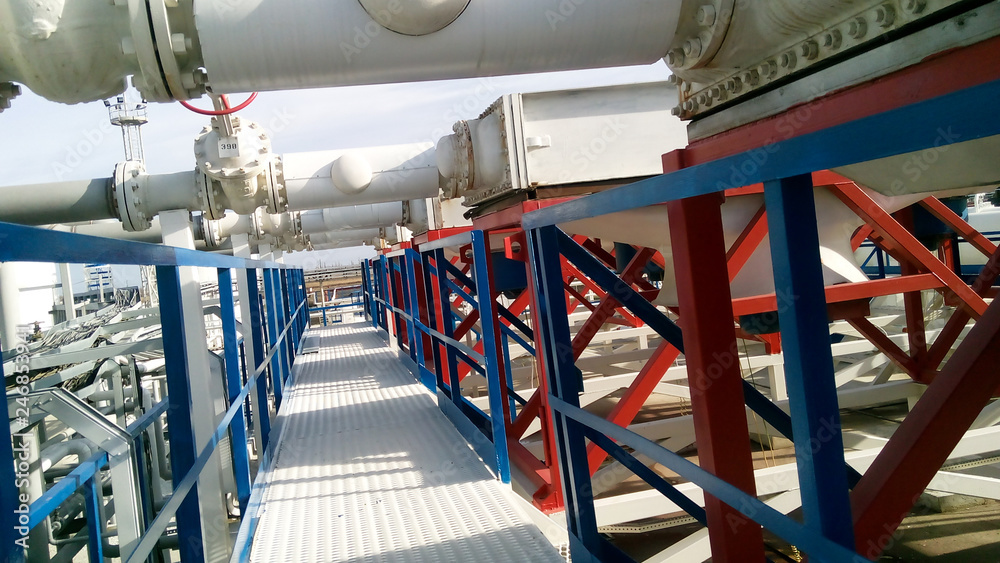 Steel service platform and stairs Steel service platform and stairs