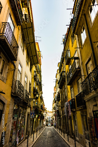 Lisbon street in Portugal Europe 