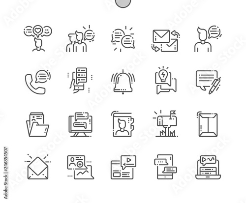 Dialogue assets Well-crafted Pixel Perfect Vector Thin Line Icons 30 2x Grid for Web Graphics and Apps. Simple Minimal Pictogram