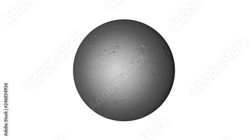 3d rendering of a shpere with structure isolated on a white background