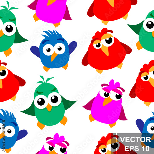 Funny bird. Cartoon style. Bright. Happy. For your design.