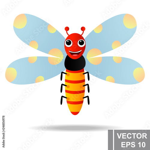Insects. Cartoon style. Bright. Sweet. Summer. To fly. For your design.