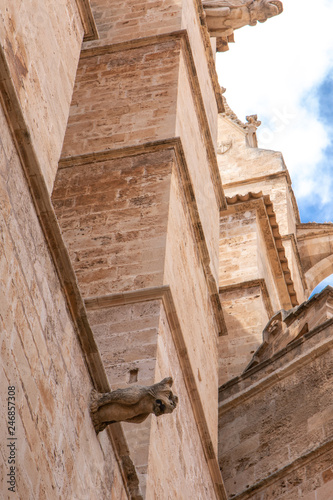 Gotisch Tierfigur an Fassade der Kathedrale von Palma  Mallorca