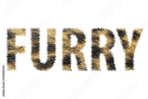 Furry word concept