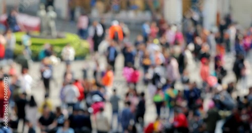 Wallpaper Mural Blur of city with crowded of people in the street Torontodigital.ca