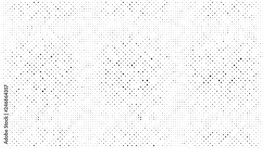 Abstract dots background. Monochrome grunge texture. Pop Art comic pattern. Geometric vector pattern. Template for presentation flyer, business cards, stickers, report, fabric