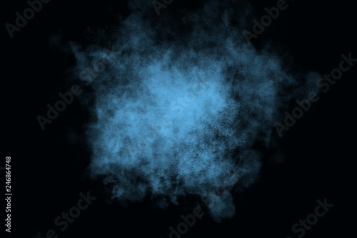 Blue dust explosion template texture background