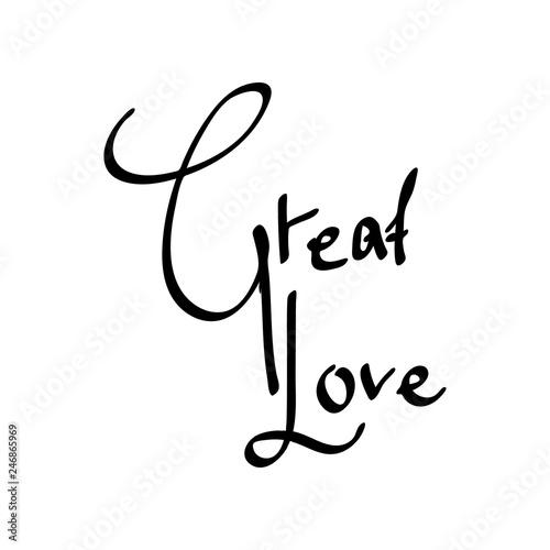 Cute Lettering Valentines Day Hand Drawing Vector Lettering Design. Black Label Happy Valentine's Day For You on White Background with Doodle Hearts.