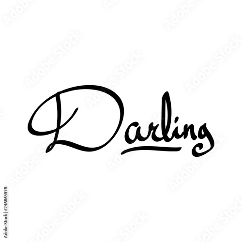 Cute Lettering Valentines Day Hand Drawing Vector Lettering Design. Black Label Happy Valentine's Day For You on White Background with Doodle Hearts.