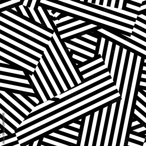 Abstract messy linear geometrical seamless pattern. Striped background. Vector illustration. 