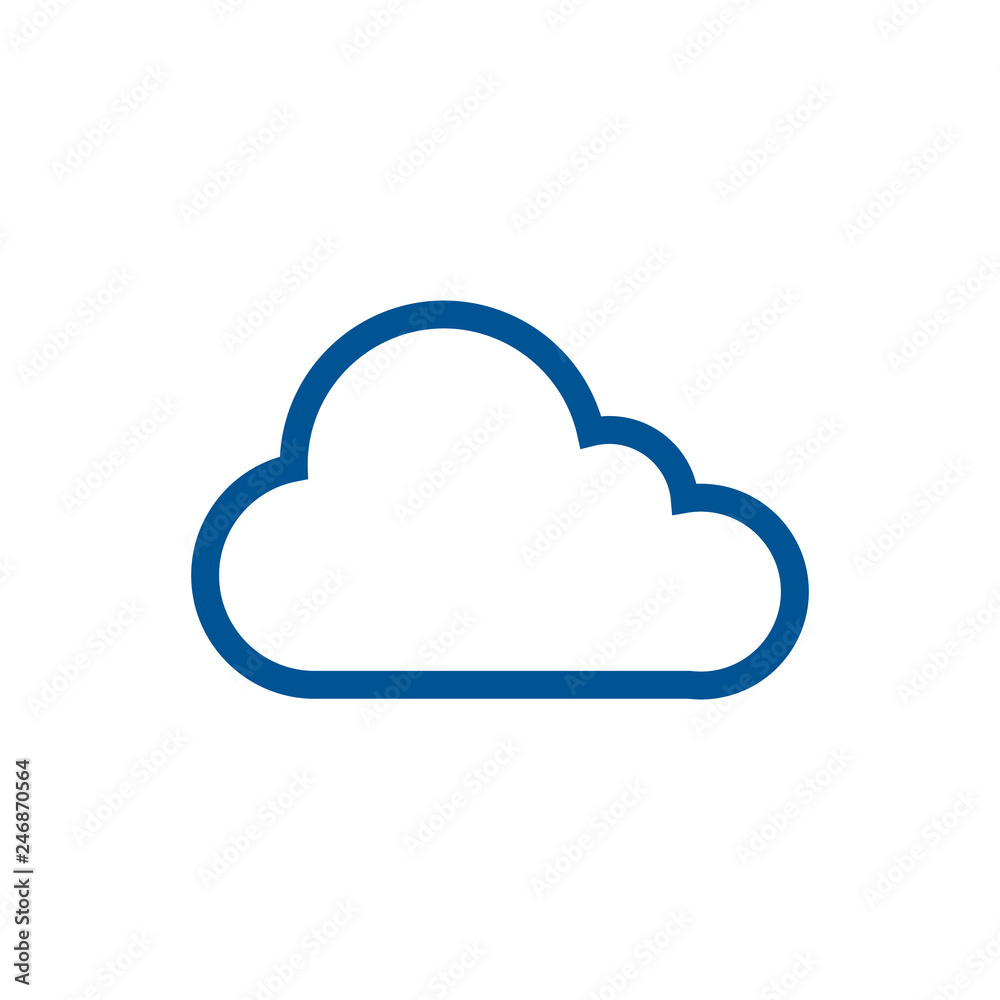 Trendy Cloud Flat Icon. Trendy vector weather or technology symbol for website design, web button, mobile app. Trendy Cloud Flat Icon. Trendy vector weather or technology symbol for website design, web button, mobile app.