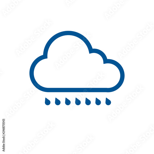 Trendy Cloud Flat Icon. Trendy vector weather or technology symbol for website design, web button, mobile app.