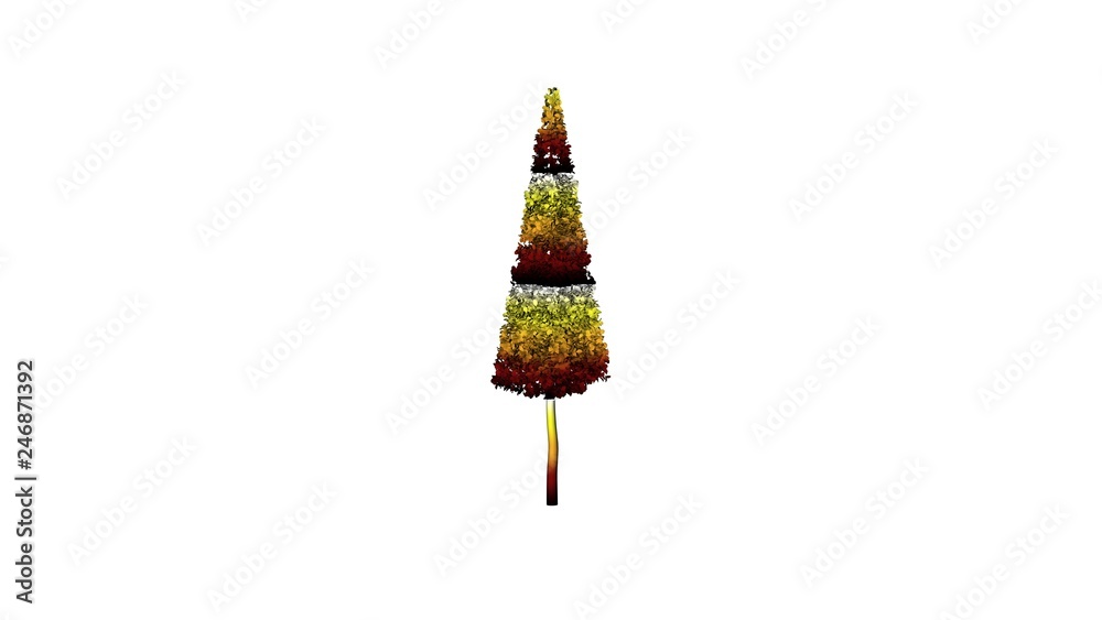 3d rendering of a colorul plant on a white background 3d rendering of a colorul plant on a white background
