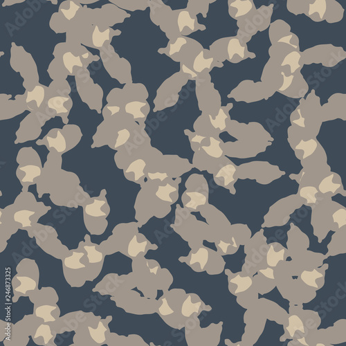 Urban camouflage of various shades of beige and blue colors