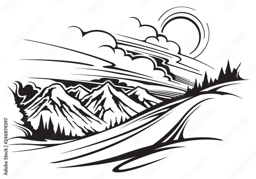 Fototapeta premium Mountain range