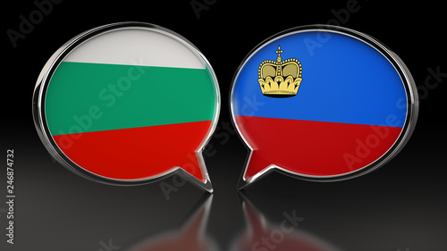 Bulgaria and Liechtenstein flags with Speech Bubbles. 3D illustration Free Download Bulgaria and Liechtenstein flags with Speech Bubbles. 3D illustration - GFXLoad