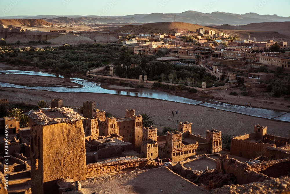 Ait Ben Haddou Kasbah in central part of Morocco.