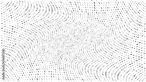 Abstract dots background. Dots pattern. Monochrome grunge dirt texture. Halftone Pop Art. Comic. Geometric small dots  twisted vector pattern. Template for presentation  business cards  report  fabric