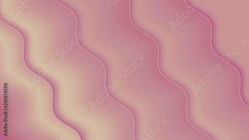 Background with a variety of multicolored waves in a paper style.