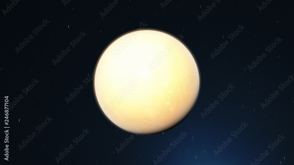Exoplanet fire planet 3D illustration (Elements of this image furnished by NASA)