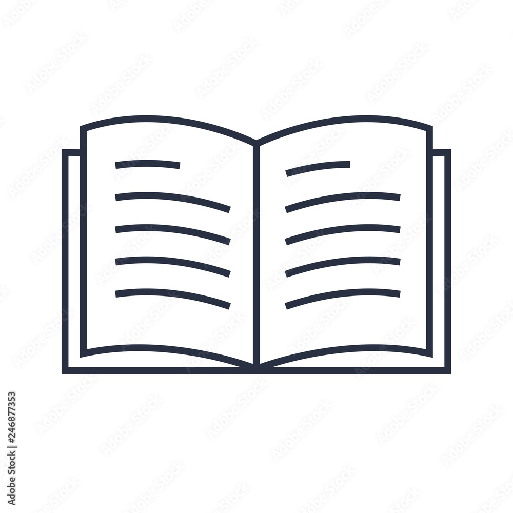 Book line icon vector. Minimalistic modern linear icon for education. Diary, book icon, concept for reading. Book line icon vector. Minimalistic modern linear icon for education. Diary, book icon, concept for reading.