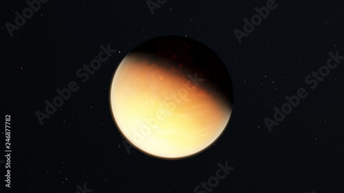 Fototapeta Naklejka Na Ścianę i Meble -  Exoplanet fire planet 3D illustration (Elements of this image furnished by NASA)