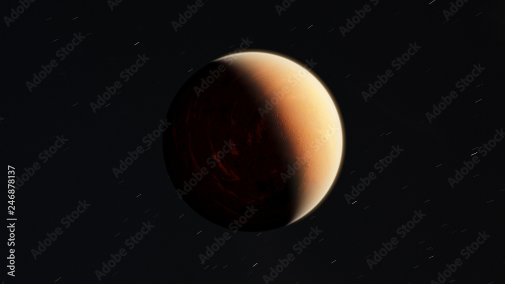Exoplanet fire planet 3D illustration (Elements of this image furnished by NASA) Exoplanet fire planet 3D illustration (Elements of this image furnished by NASA)