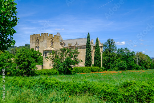 Ancien château de village Allemagne-en-Provence, Alpes de Haute Provence, France. 