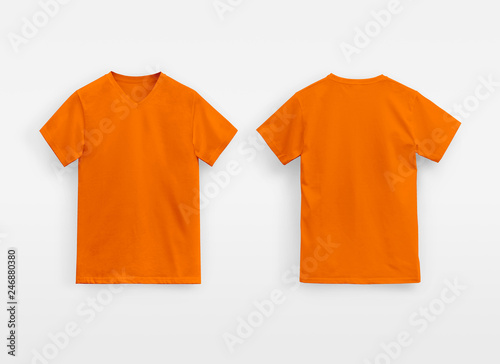 Juice Basic V-Neck T-Shirt Man unbranded orange photo