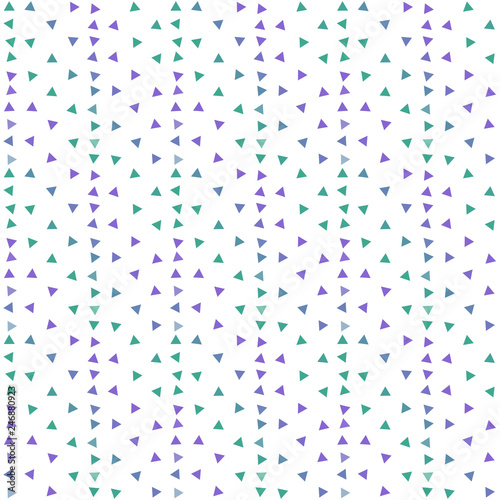 Abstract seamless pattern background with multi-colored varied triangles.
