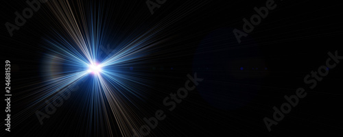 Futuristic light flare panorama background design illustration