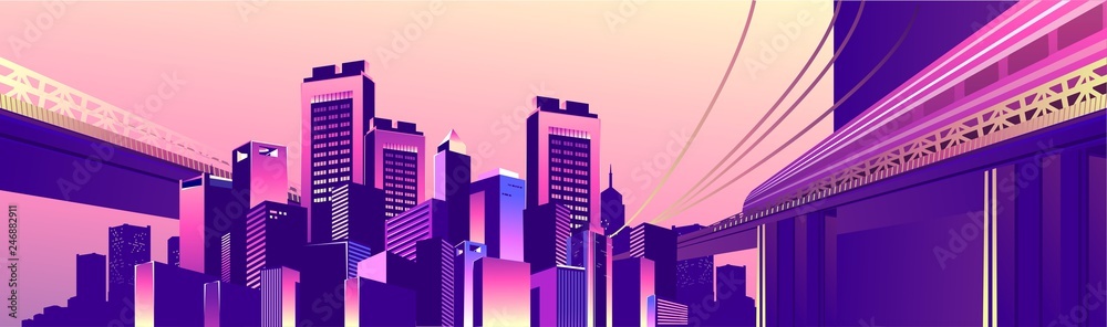 abstract buildings banner