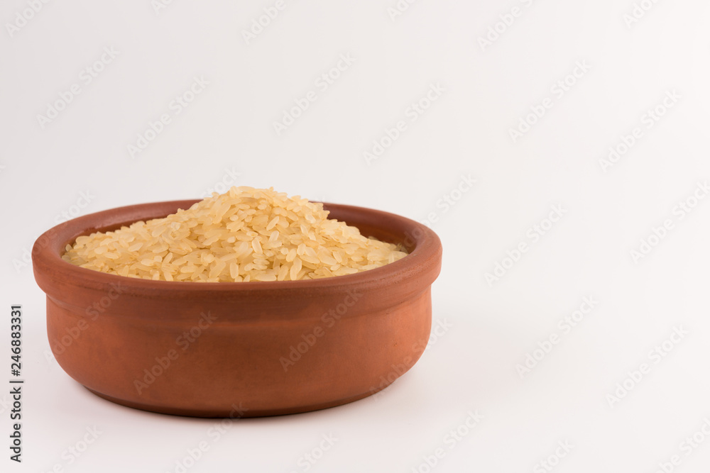 white rice in bowl isolated on white background white rice in bowl isolated on white background