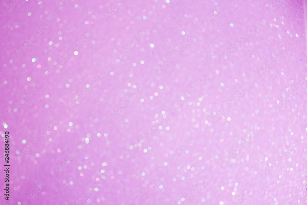 Bokeh background, purple abstract background. Blurred background. Fairy shine. Pink abstract background.