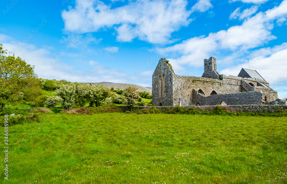 Corcomroe Abbey Ruins in Burren region of County Clare, Ireland